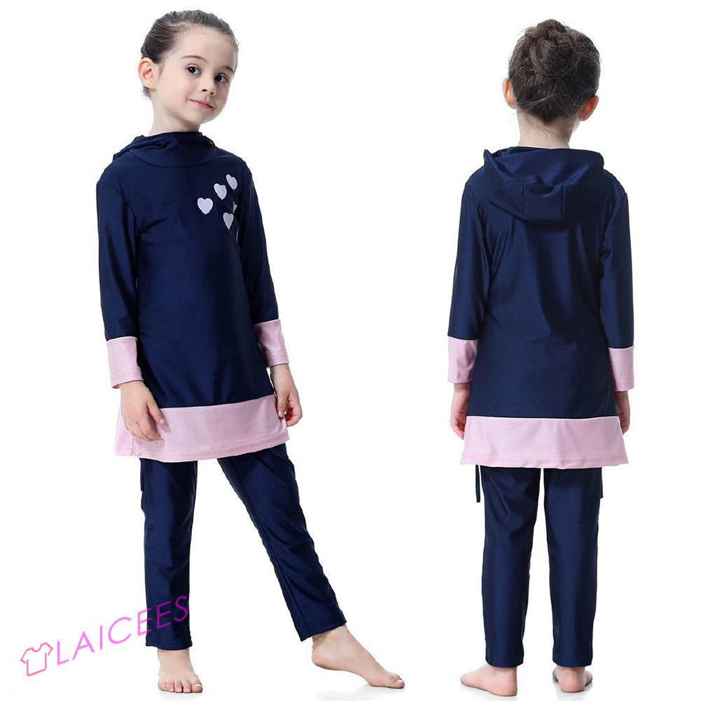 Setelan Baju Renang Muslim Anak Perempuan Muslim Lengan Setelan Baju Renang Muslim Anak Perempuan Muslim Lengan