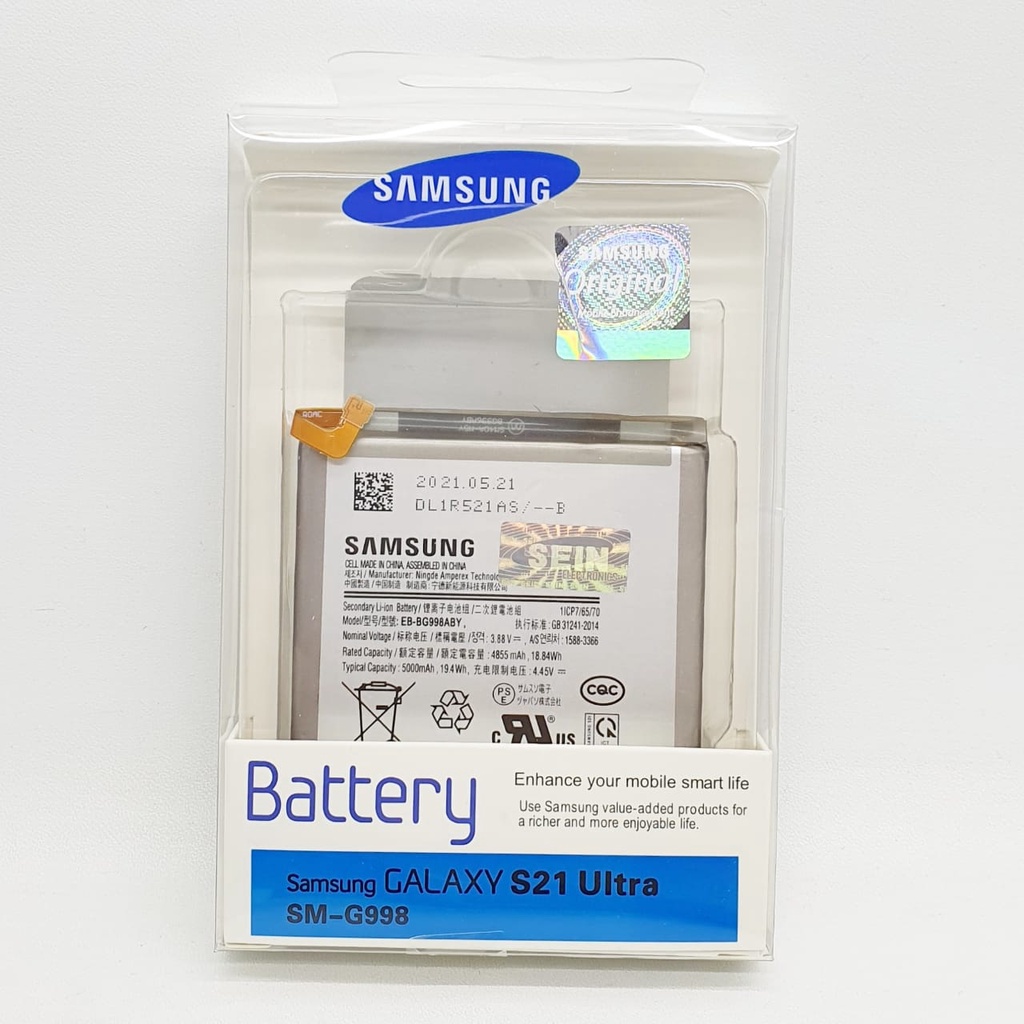 Baterai Samsung Galaxy S21 Ultra / G998 EB-BG998ABY Original 100%