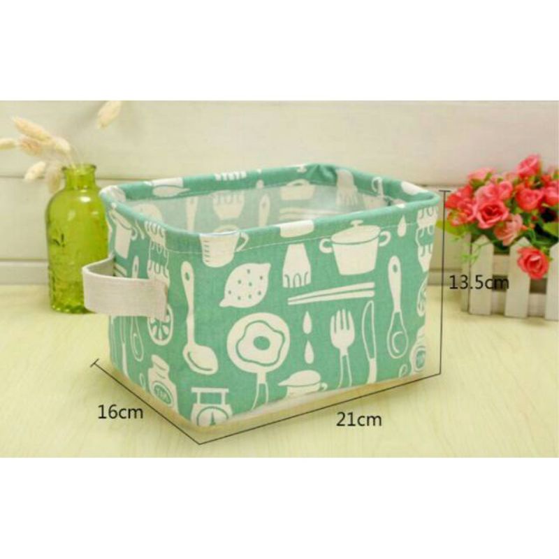 box penyimpanan bisa lipat box keranjang serbaguna motif lucu tempat menyimpan barang (keranjang kosmetik)