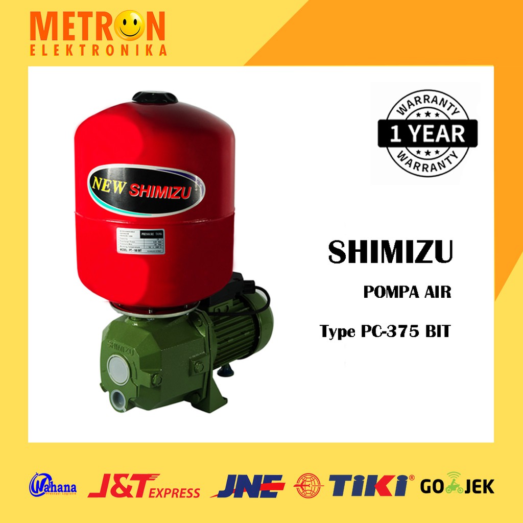 SHIMIZU PC 375 BIT + PT 190 BIT (RED)  DEEP WELL PUMP + TANGKI / WATER PUMP / POMPA AIR / PC375BIT