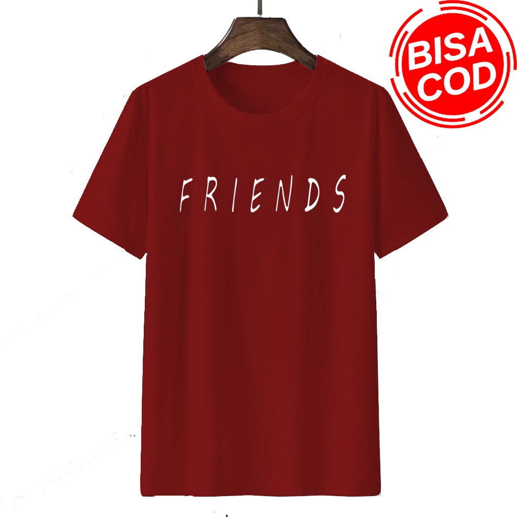 Kaos pria || kaos distro pria motip FRIENDS || Kaos pria sablon digital Berkualitas Unisex MS089