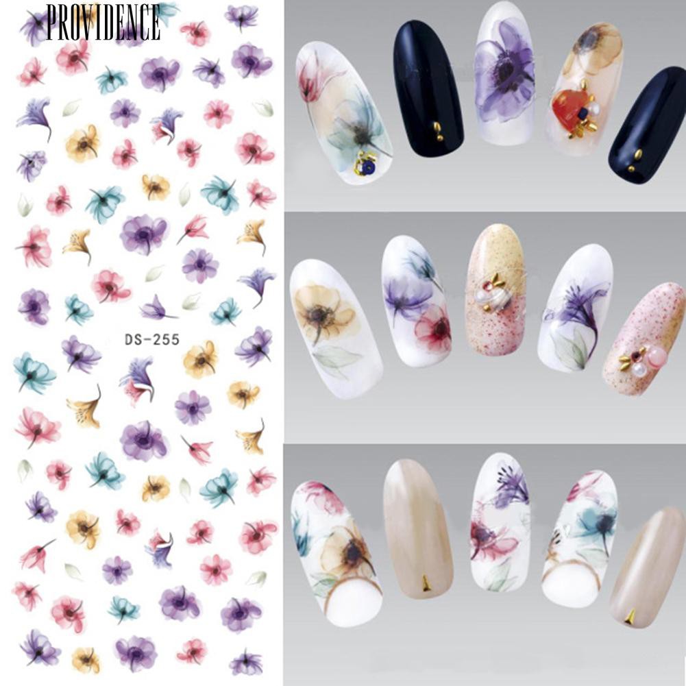 Bunga Bulu Kupu-kupu Surat Pola DIY Nail Art Sticker Manicure Alat