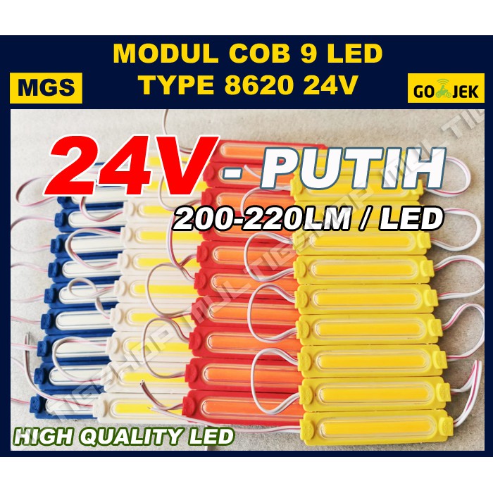 100PCs LED Modul COB 8620 24V - Putih