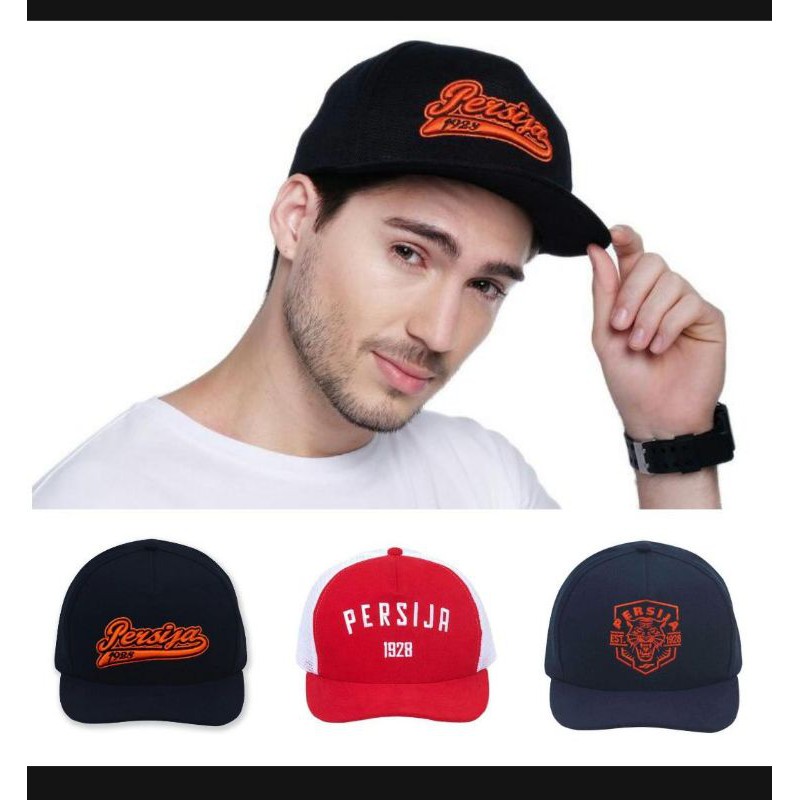 Snapback Topi Trucker Bordir Timbul Official Persija