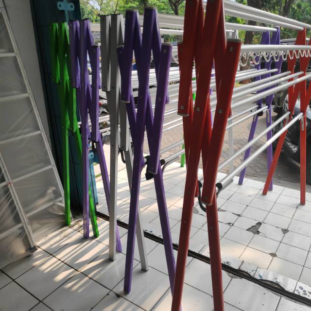 Jemuran baju aluminium jumbo besar warna