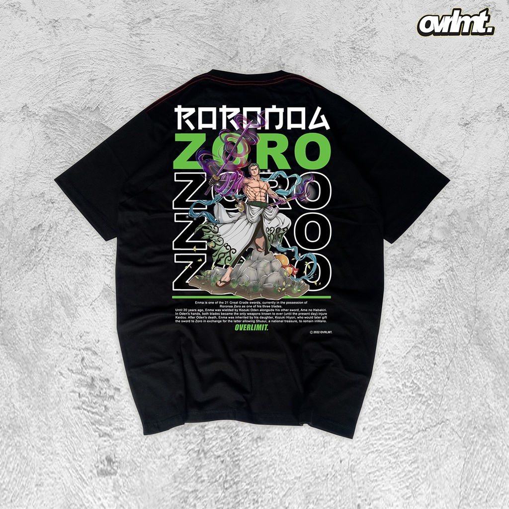 OVERLIMIT ZORO T-SHIRT OVERSIZE | KAOS OVERSIZE | RORONOA ZORO | ENMA | WANO | ONEPIECE