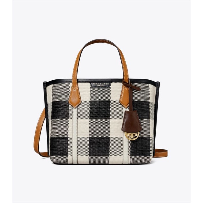 Tory Burch S Perry Gingham Triple Compartment Tote