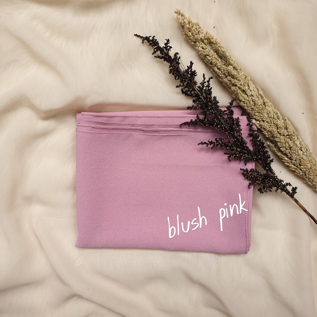 PROMO CUCI GUDANG Pashmina Diamond Stretch Italiano Ukuran 75x175 cm-Blush Pink
