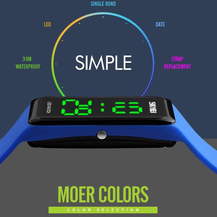 Oke Price.. Jam Tangan SKMEI 1265 Jam Tangan LED SKMEI Jam Skmei Jam Tangan Cowok Jam Tangan Digital