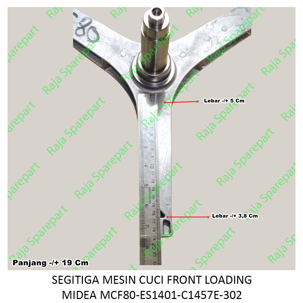 SEGITIGA MESIN CUCI FRONT LOADING MIDEA MCF80-ES1401-C1457E-302