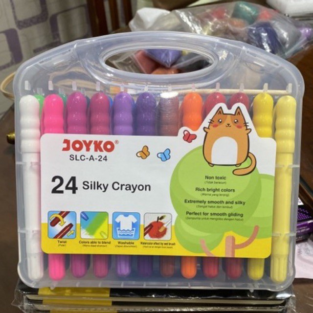 

Crayon Halus / Silky Crayon Joyko 24 warna SLC-A-24 (1 set)