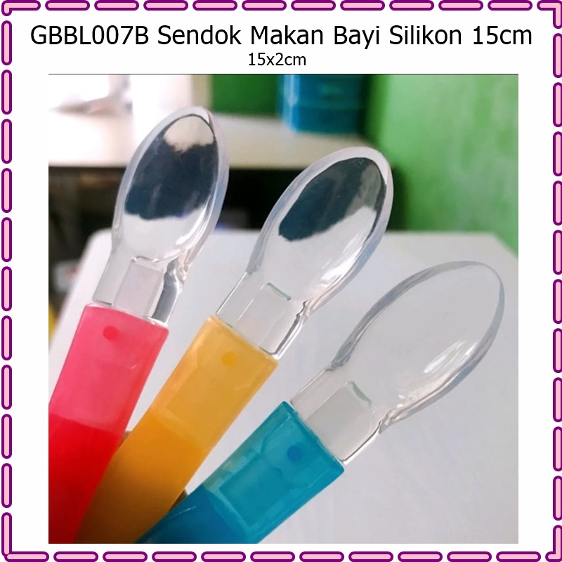 GBBL007B Sendok Makan Bayi Silikon 15cm