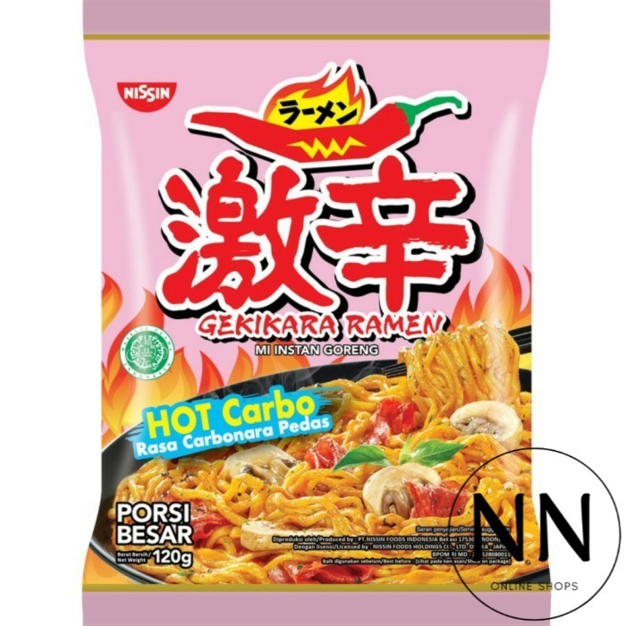 

Gekikara ramen Nissin mie goreng rasa hot carbonara porsi besar 120gr
