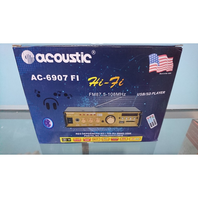 POWER AMPLI PROFESIONAL KARAOKE ACOUSTIC AC6907FI Usb FM BLUETOOTH