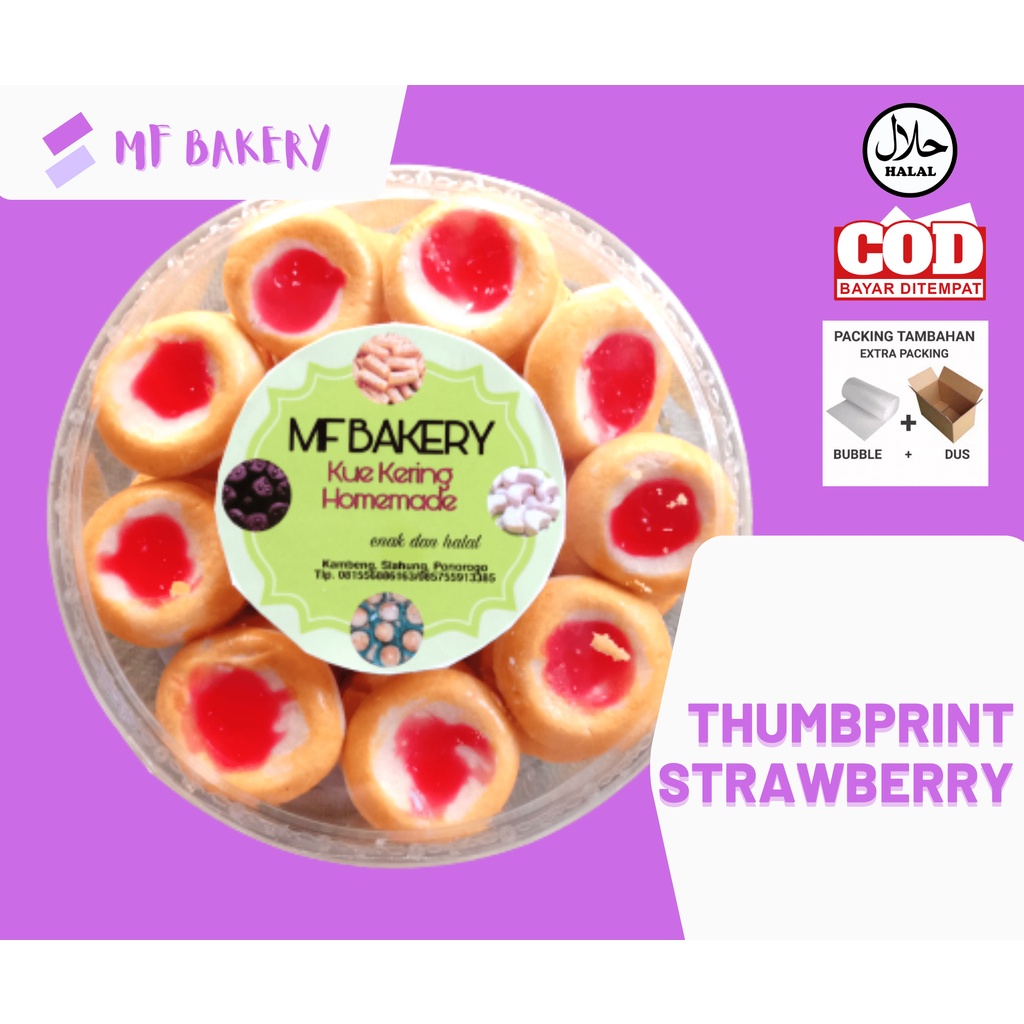 

Thumbprint selai strawberry homemade edisi ramadhan & lebaran