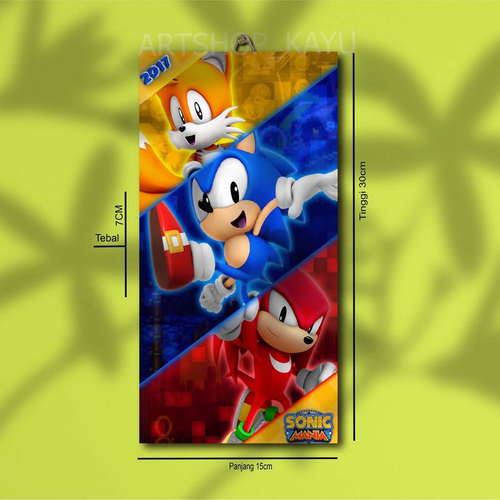 SONIC Hiasan dinding Hiasan Kamar Poster Kayu Pajangan Rumah/ dekorasi dinding / Walldecor