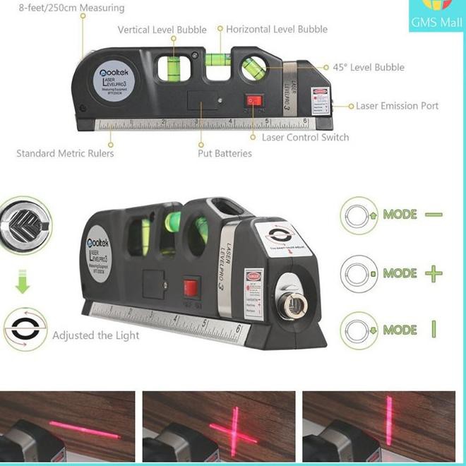 Waterpas Meteran Penggaris Laser Waterpass Alat Tukang Alat Pertukangan Alat Ukur Alat bangunan M828