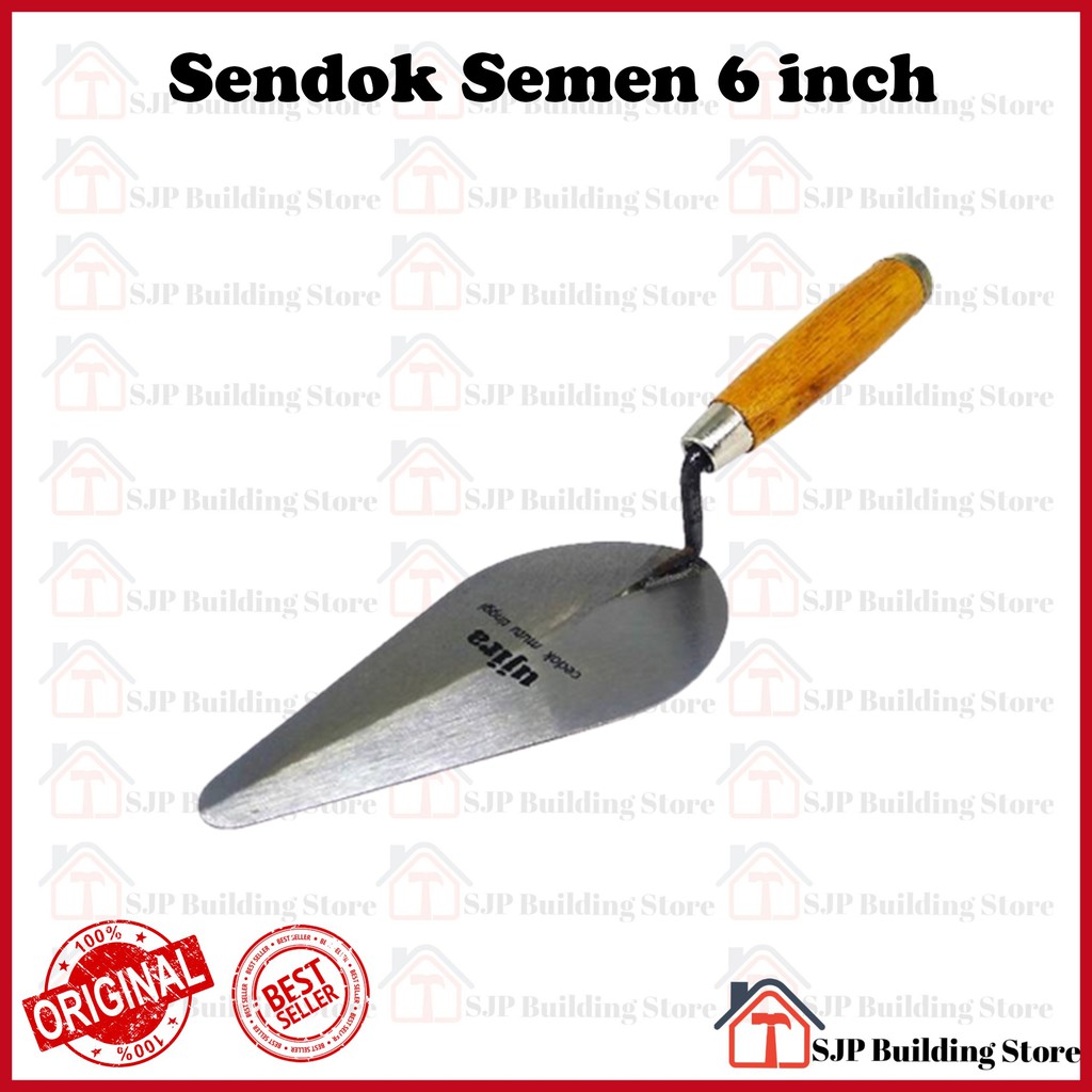 Sendok Tembok 6 Inci Gagang Kayu l Sendok Semen 6&quot;