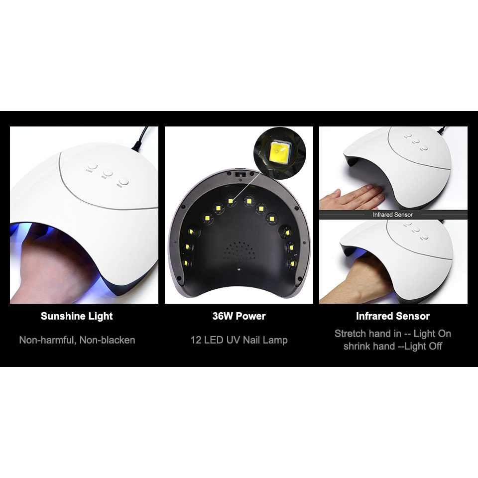 Pengering Kutek Kuku Smart Portable UV LED Nail Dryer 36W Pengering Cat Kuku Cepat Murah