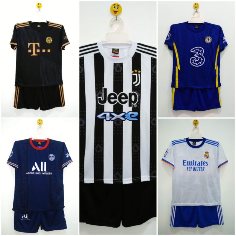 SETELAN BOLA PSG MU MADRID JUVE PARIS SAINT GERMAINT ANAK BEST SELLER/BAJU BOLA ANAK/SERAGAM BOLA MURAH