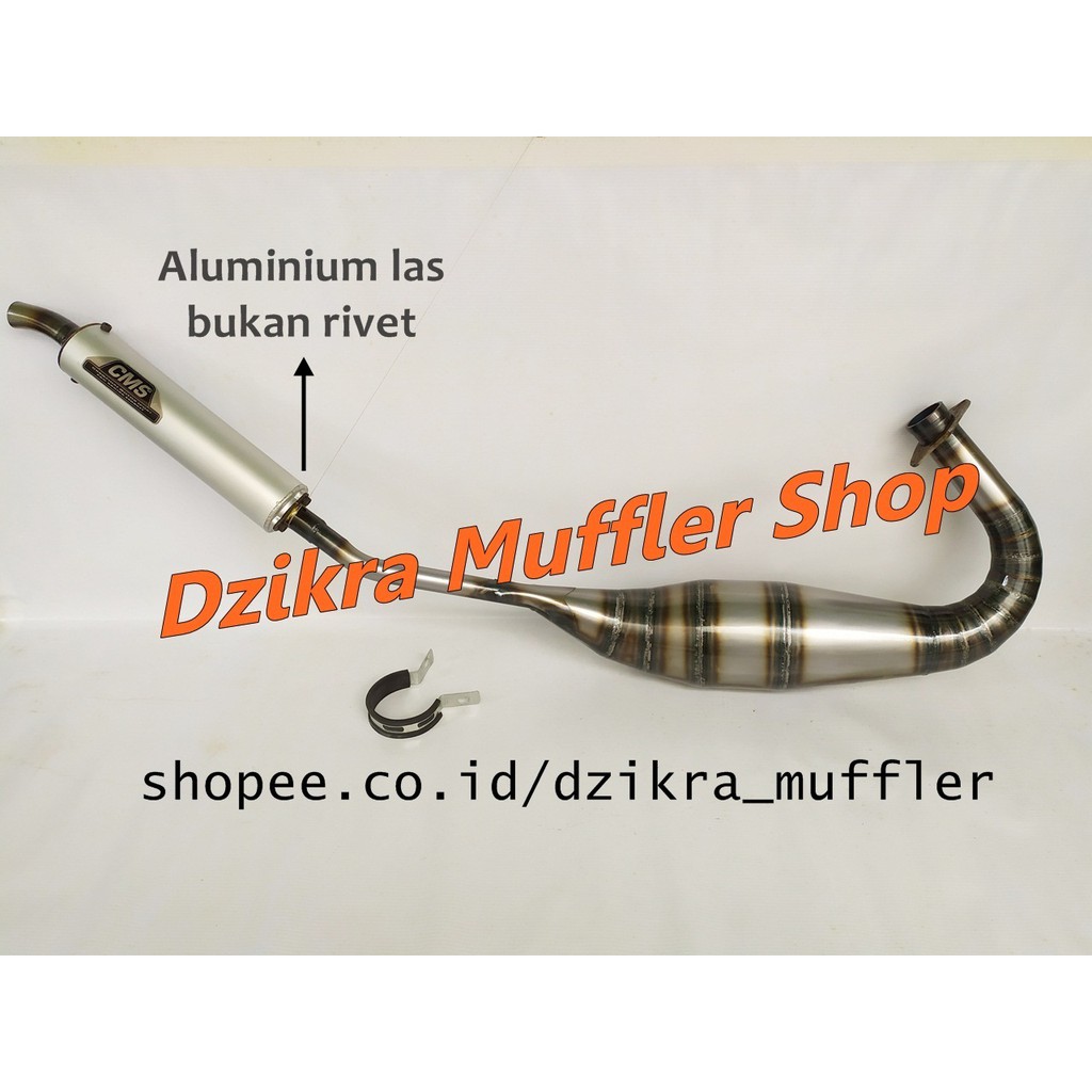 Knalpot racing CMS plat silencer las / rivet for Kawasaki Ninja 150 R RR SS kenalpot kolong motor