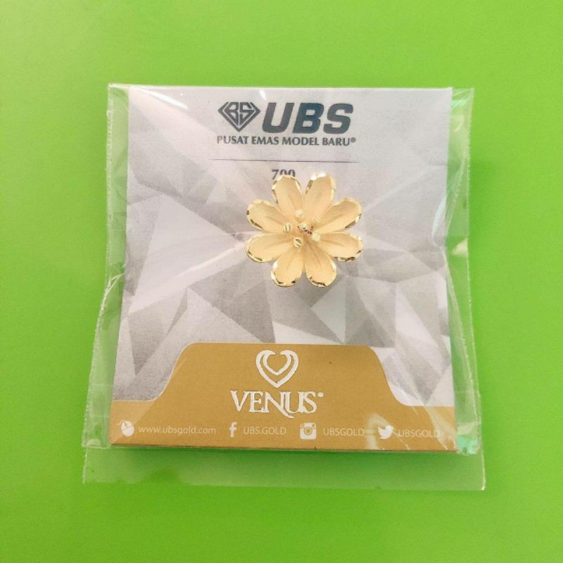 Charm gelang bunga 8 kelopak kadar 700 UBS