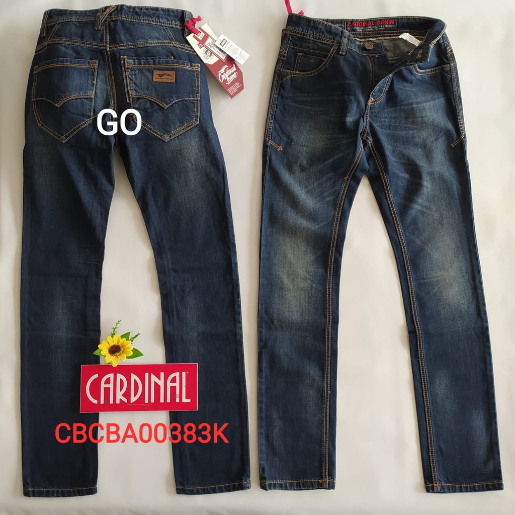 gof 27-28 CARDINAL CBCBA Celana Panjang Jeans Reguler Fit Slim Fit Straight Slim Bawahan Laki Dewasa