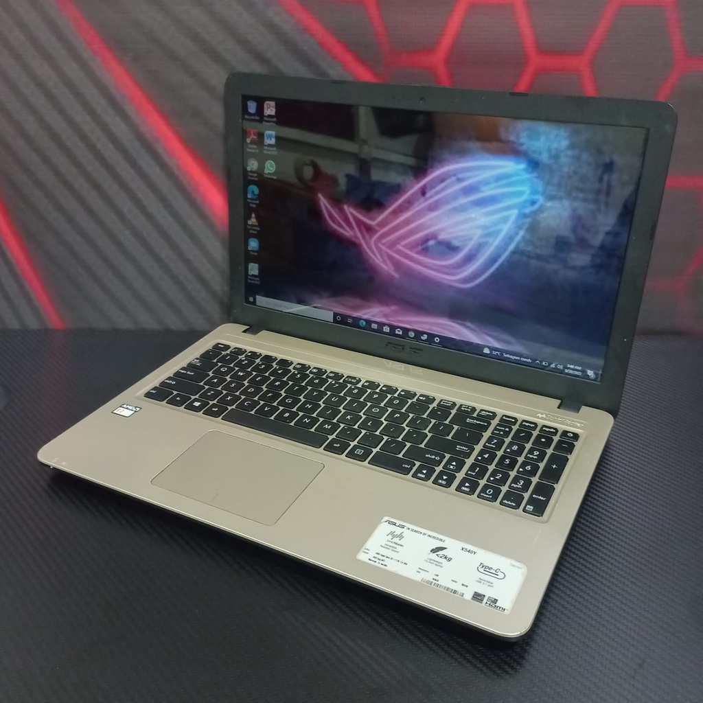 Laptop Asus X540Y AMD E2 Ram 4GB HDD 500GB Win 10 - Siap pakaii