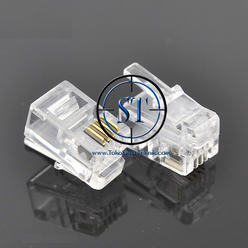 Jack Line Telepon RJ11 BA-102 Connector RJ 11 Telephone Konektor Telepon Telpon 4pin RJ-11 RJ11