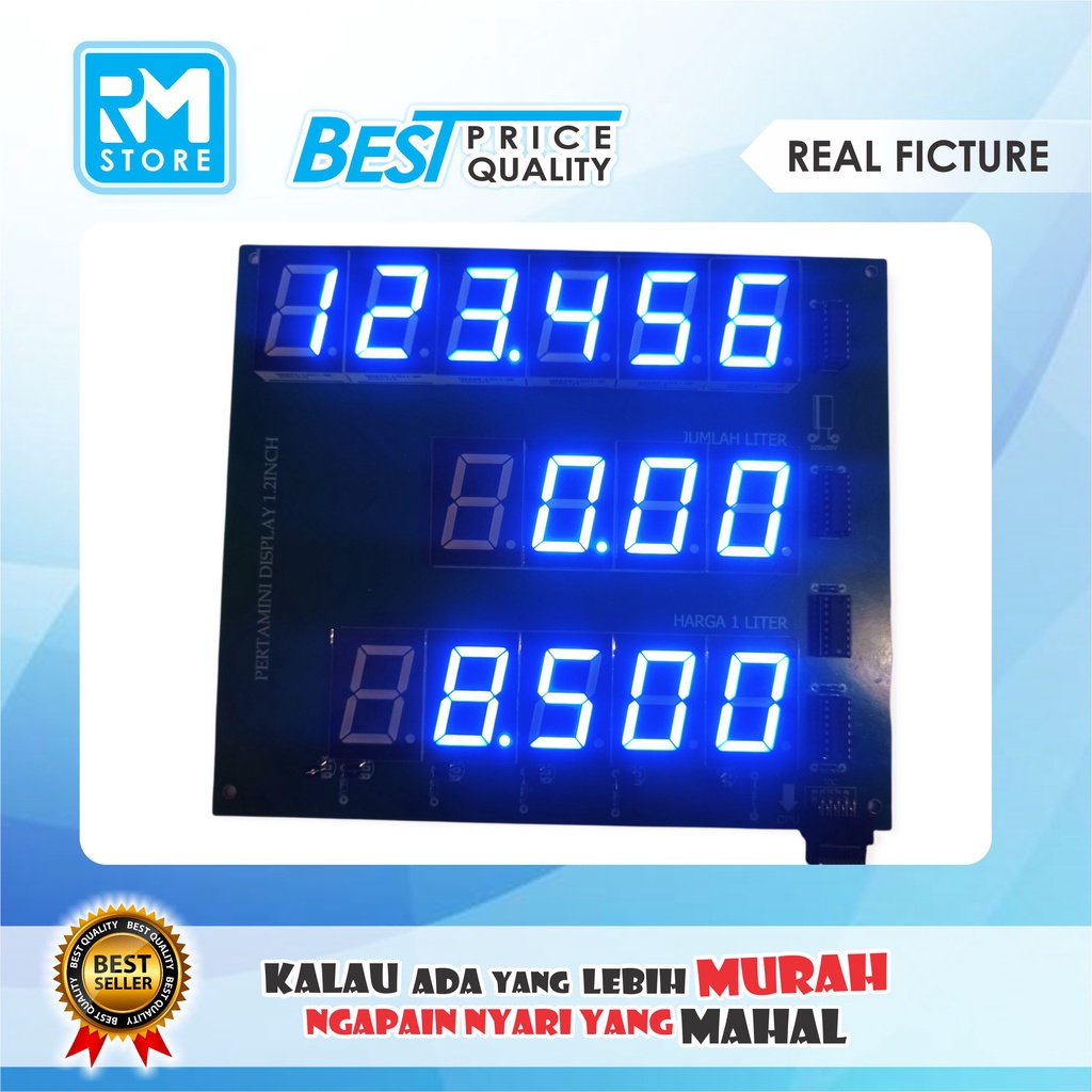 RMSTORE - DISPLAY PERTAMINI  DISPLAI POM MINI 7SEGMENT BIRU