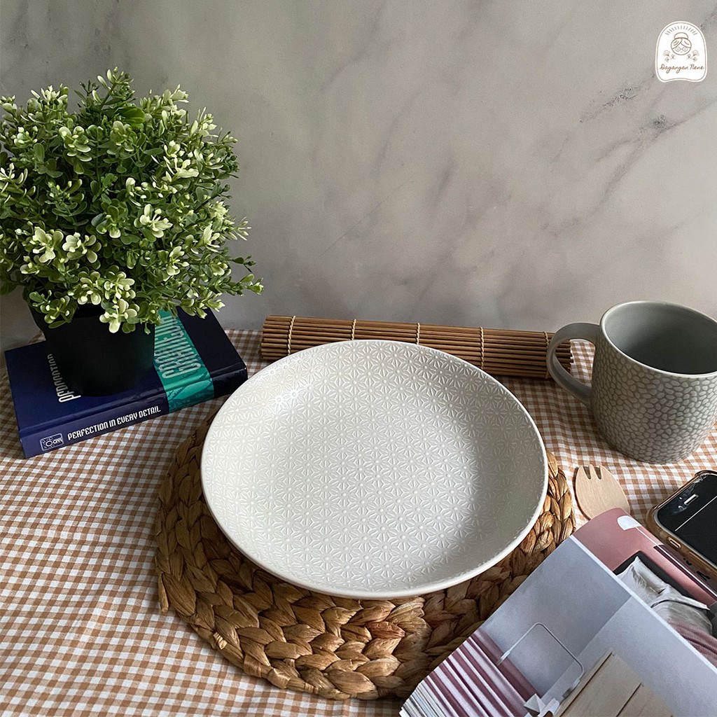 Piring Makan Nasi / Piring Besar / Piring Keramik Motif LYLA