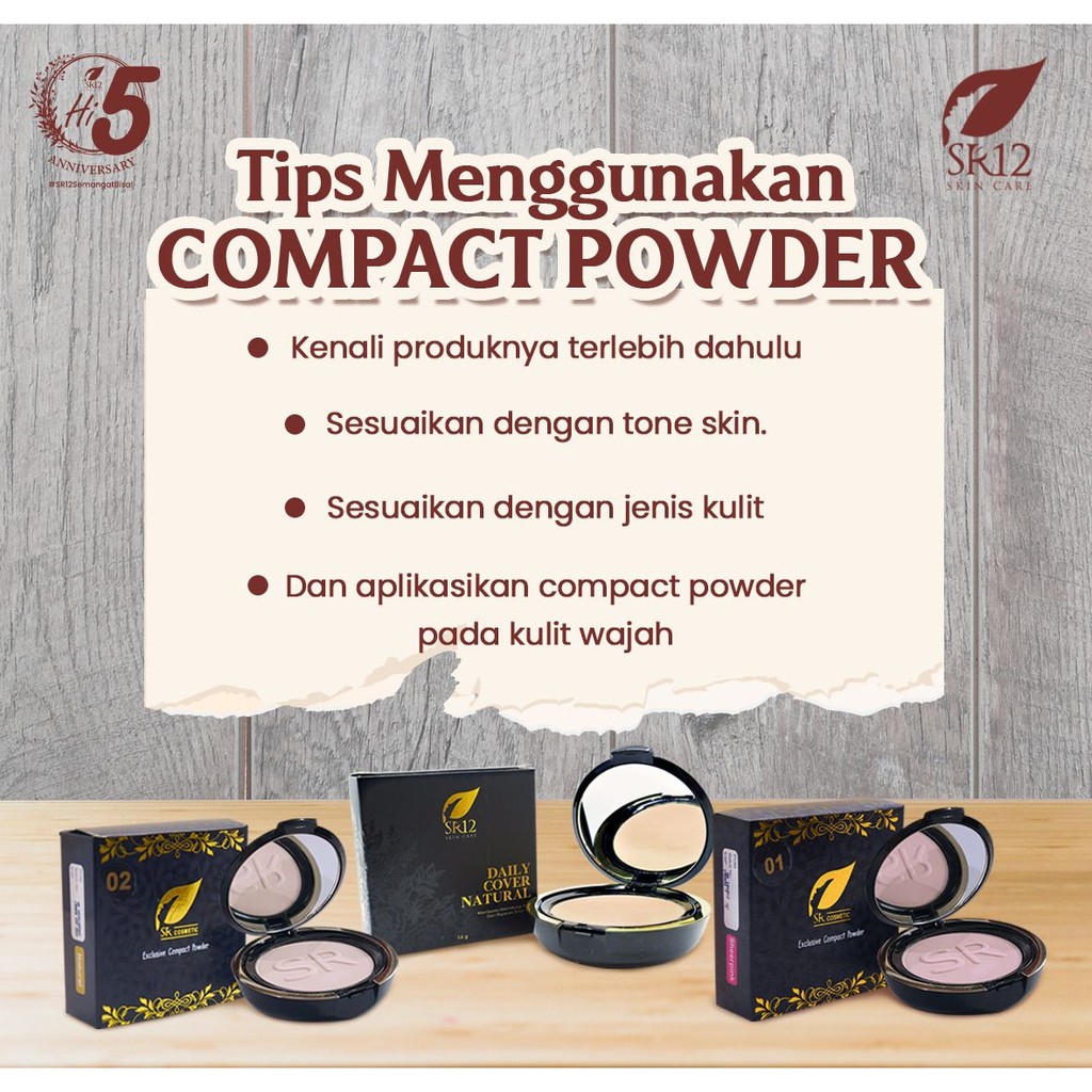 Bedak SR12 - Bedak Padat SR12 - Daily Cover Compact Powder