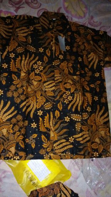 Couple Maxi Cardi Batik Sogan Manggar Mas Sarimbit Outer Seragam Kerja Kondangan Modern Kardigan