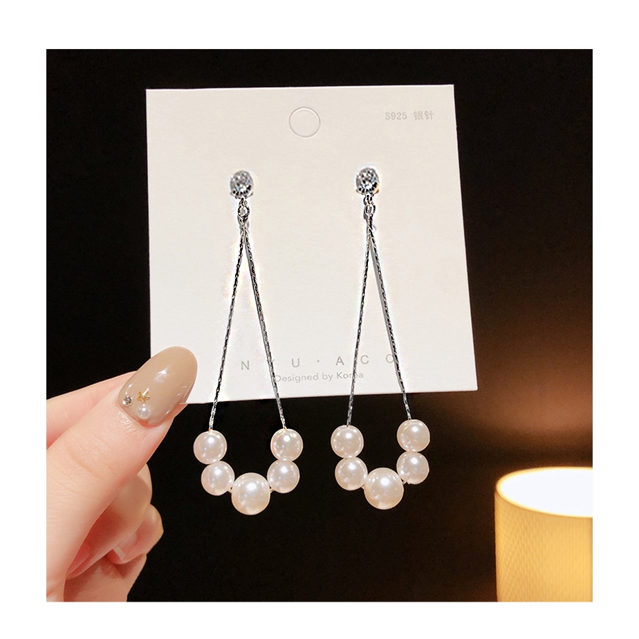 Anting Korea Mutiara Anting Stud Diamond 385