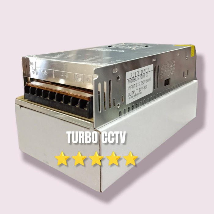 Power Supply 12V 60A Power Suply Small 60 Ampere 12 Volt 720W Murni 60