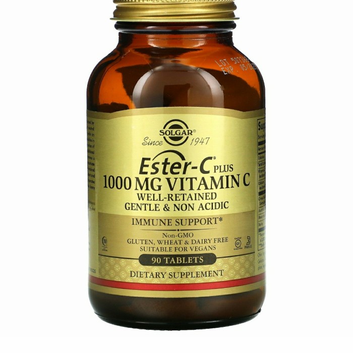 Solgar Ester C Plus Vitamin C 1000 mg 90 Tabs Non Acid