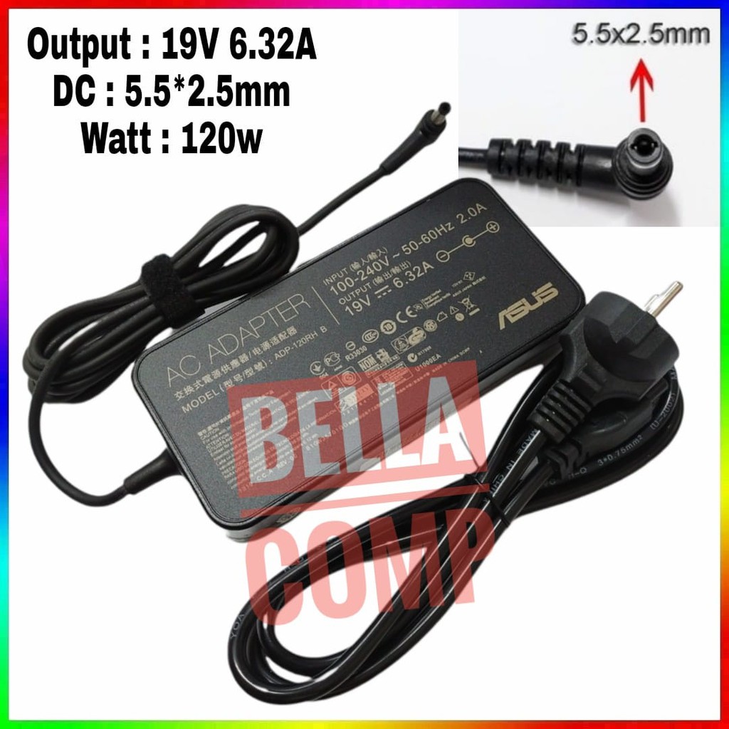 Adaptor Charger Casan Laptop Asus ROG 19V 6.32A 120W GL552JX GL551JM GL552VW G551VW G55 G55VW G46VW