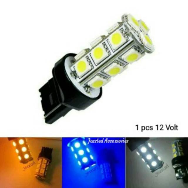 Lampu Sein Led T20 sen Mobil 12 Volt 18 titik