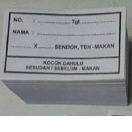 Etiket Obat / Striker Obat / Striker Botol Obat / Striker label obat