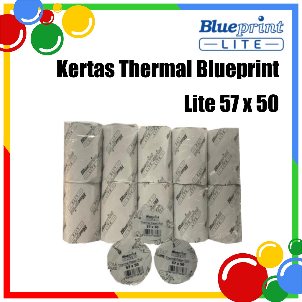 

Kertas Thermal Kasir Struk Blueprint Lite 57x50 mm