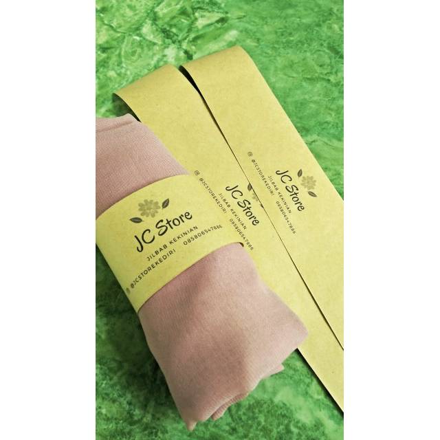 

Tag jilbab / label jilbab / Roll label bahan samsons 90gr ukuran 30cm x 5cm