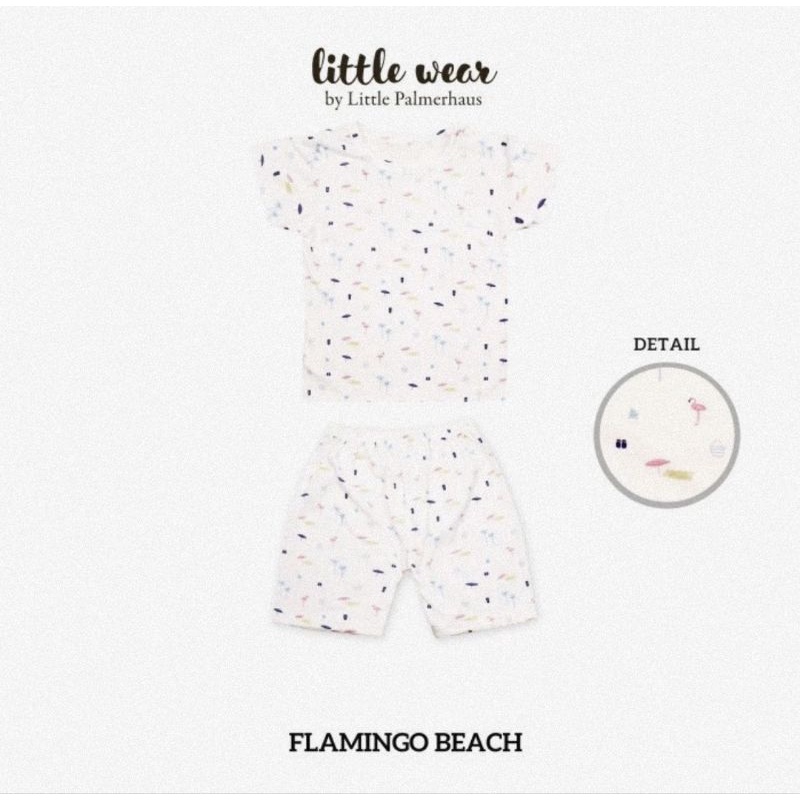 Little Palmerhaus Little Wear Shoulder Button Short Sleeves - Setelan Lengan Pendek Kancing Pundak