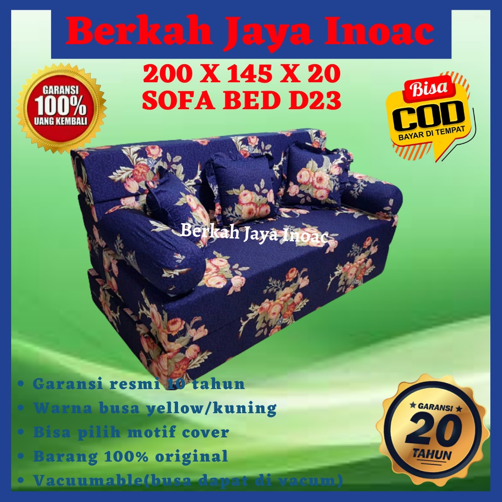 Sofabed Busa Inoac No 3 Tebal 20 cm / Termurah Sofabed Inoac Uk 200 x 145 x 20 cm Busa Eon Lg d23 / 