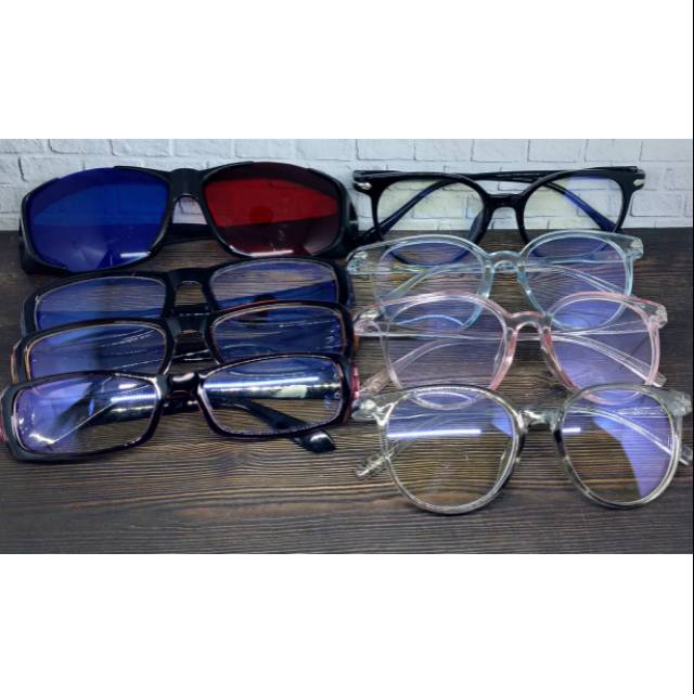 Kacamata Antiradiasi 3d  Wanita Pria Sunglasses Anti Radiasi Lensa v22