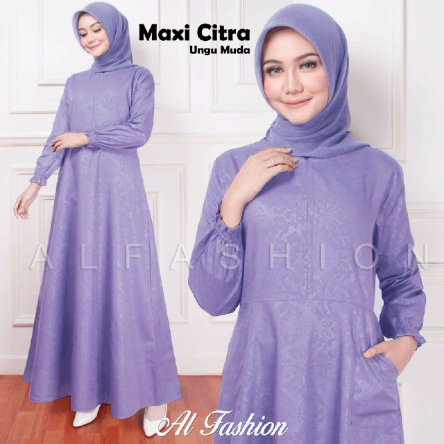 ABA agen baju HOMEDRESS muslim GAMIS wanita POLOS CITRA EMBOS ( DAPAT GAMIS AJA )-CITRA UNGUMUDA