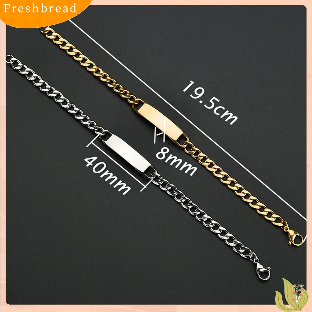 [TERLARIS]Men Fashion Mirrored Stainless Steel Chain Bracelet Bangle Party Jewelry Gift