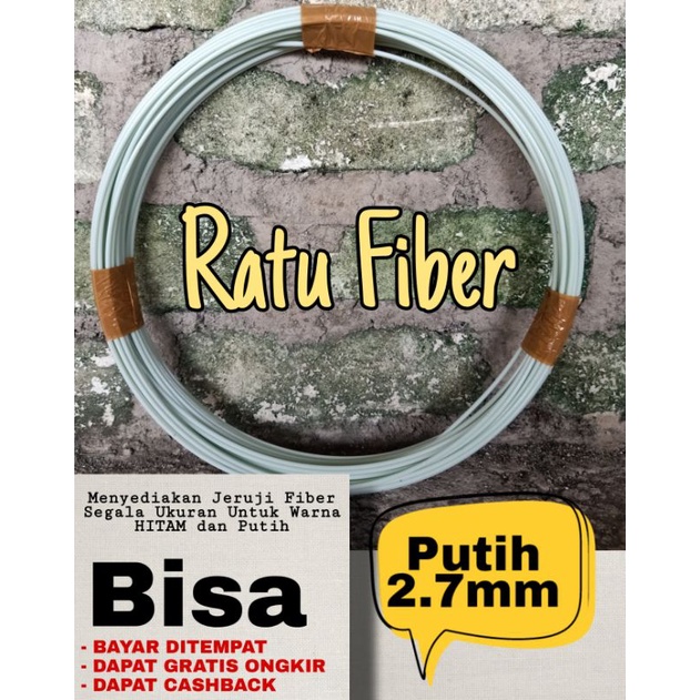 Jual jeruji fiber putih 2.7mm TERMURAH untuk sangkar, layangan dll