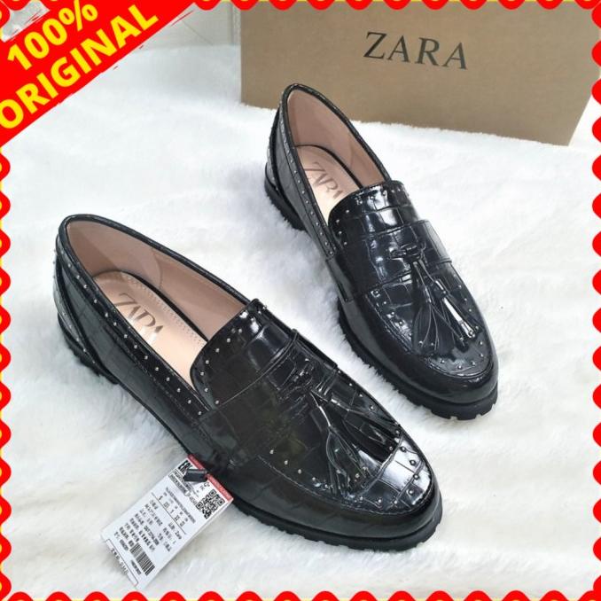 Sepatu Zara Woman Loafer Wanita Original Branded Termurah