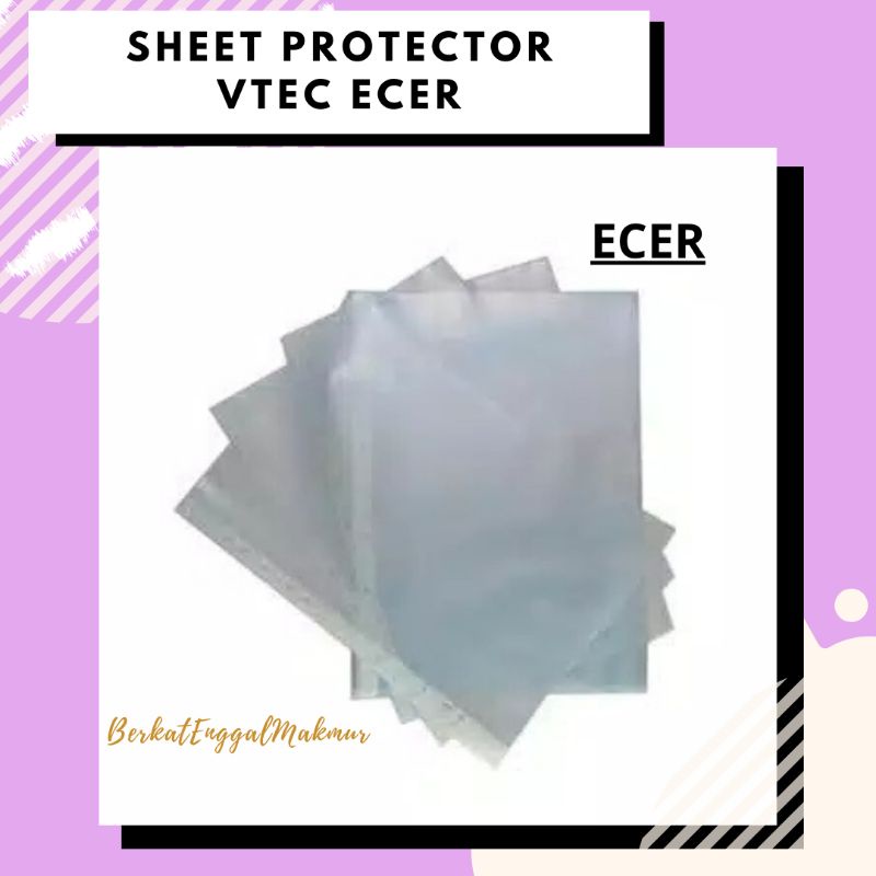 

ECER Clear Sheet Protector A4 F4 11 Holes File Bag Vtec