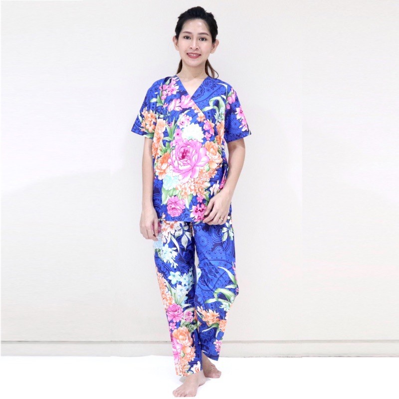IZANY Piyama Kimono Katun Eropa Premium-TAMANIA NAVY KP